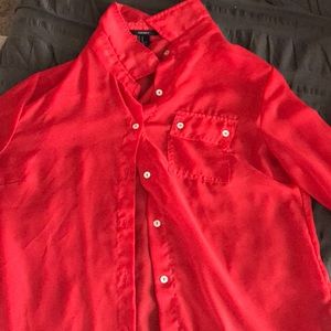 Red long sleeve blouse